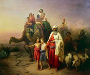 <b>József Molnár: <em>The March of Abraham</em></b> The March of Abraham</em>, painting by József Molnár, 19th century